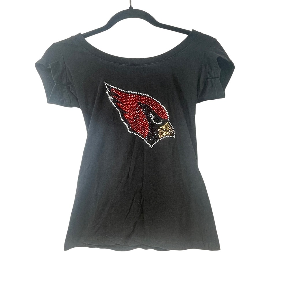 Womens Ambiance Apparel Rhinestone Arizona Cardinals‎ T Shirt Small